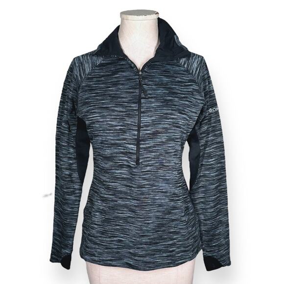 COLUMBIA Running Top Half Zip Track Jacket Moisture Wick Active Teal Medium - Picture 2 of 11